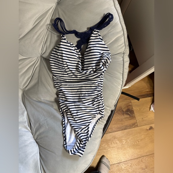 Striped One-Piece Swimsuit - Picture 1 of 2
